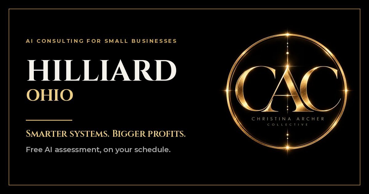AI consulting for small businesses in Hilliard, Ohio from Christina Archer Collective